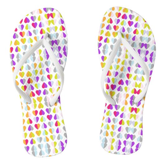 Tongs Motif Rainbow Hearts (Semelle)