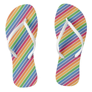 Tongs Motif Rainbow Stripes