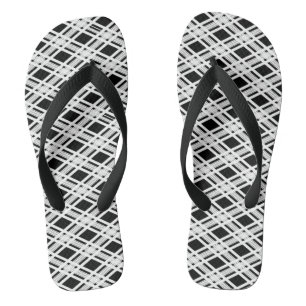 Tongs Motif rayé de plaid