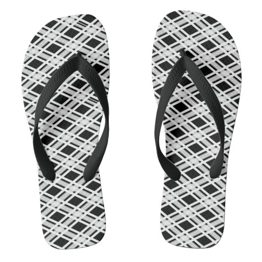 Tongs Motif rayé de plaid (Semelle)