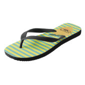 Tongs Motif rayé mignon citron (Incliné)