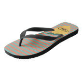 Tongs Motif rayé mignon citron (Incliné)