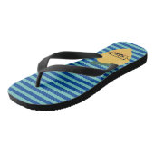 Tongs Motif rayé mignon citron (Incliné)