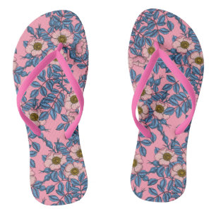 Tongs Motif rose de chien