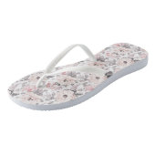 Tongs Motif rose et gris classique (Incliné)