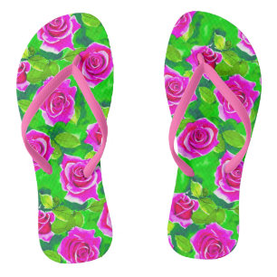 Tongs Motif Rose Fuchsia Pink