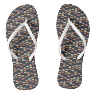 Tongs Motif semi-circulaire géométrique