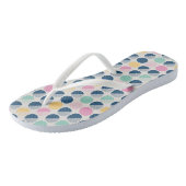 Tongs Motif semi-circulaire rétro (Incliné)