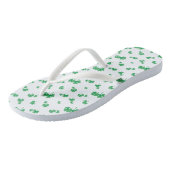 Tongs Motif Shamrock irlandais mignon (Incliné)
