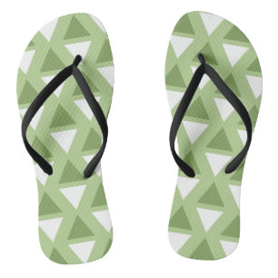 Tongs Motif simple vert pastel
