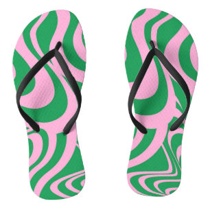 Tongs Motif Super Y2K rétro-tordu coloré
