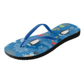 Tongs motif sur le thème de la mer (Incliné)