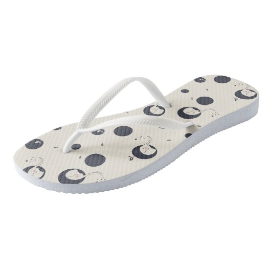 Tongs Motif timide d'éléphant (Incliné)