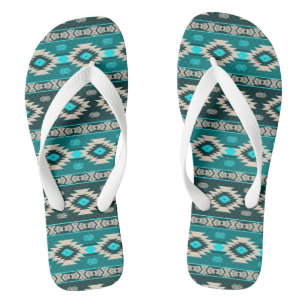 Tongs motif tribal ethnique du Sud-Ouest.