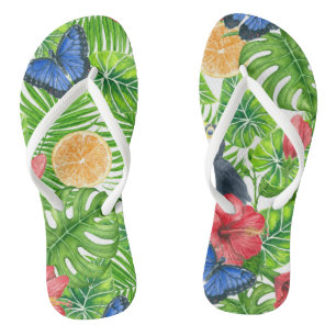 Tongs Motif tropical