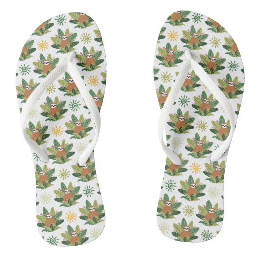 Tongs Motif Tropical Sloth (Semelle)