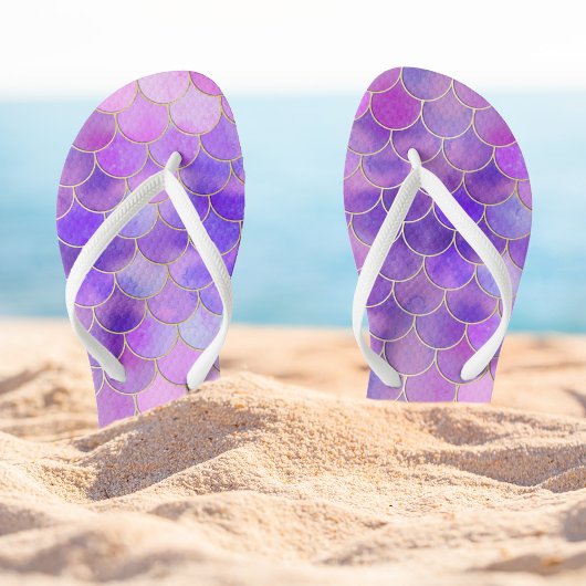 Tongs Motif Ultra Violet & Gold Mermaid