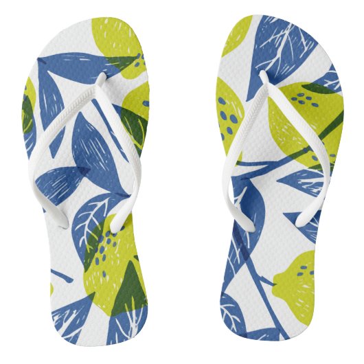 Tongs Motif vert citron (Semelle)