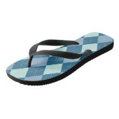 Tongs Motif vintage Argyle bleu (Incliné)