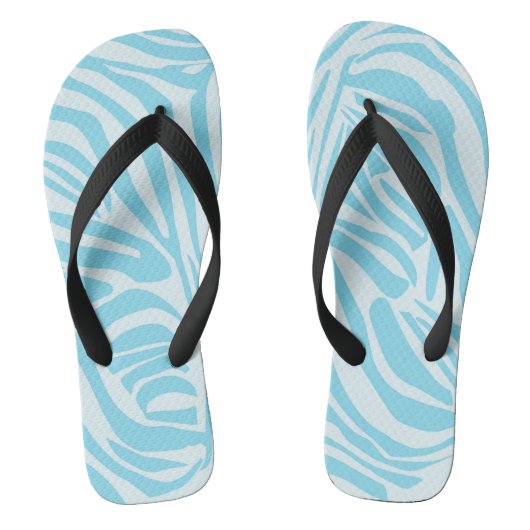 Tongs Motif Zèbre Bleu (Semelle)