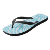 Tongs Motif Zèbre Bleu (Incliné)