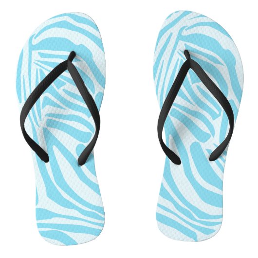 Tongs Motif Zèbre Bleu (Semelle)