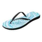 Tongs Motif Zèbre Bleu (Incliné)