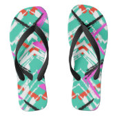 Tongs Motif Zig Zag Turquoise (Semelle)