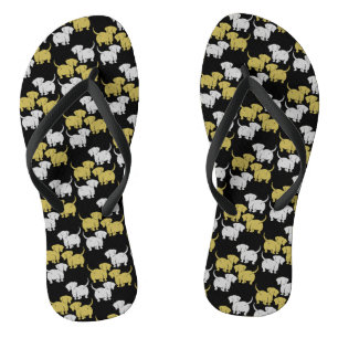 Tongs Motifs de chien dachshund allemand