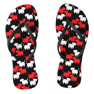 Tongs Motifs de chien dachshund allemand