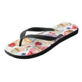 Tongs Motifs numériques Cream et Cupcake (Incliné)