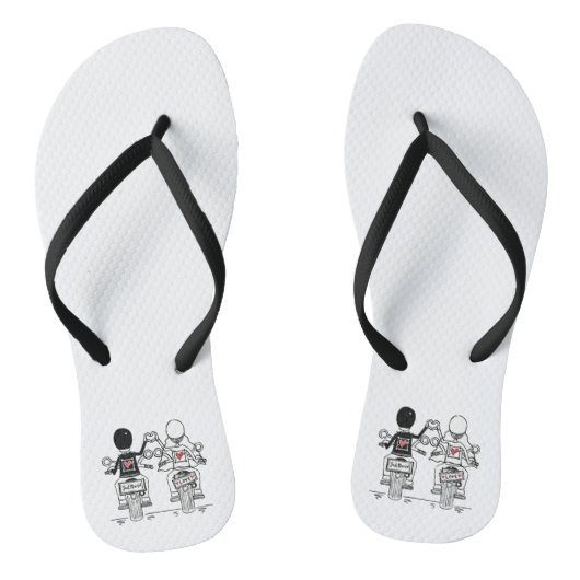Tongs Moto moto Mariage Flip Flops Plage Chaussures (Semelle)