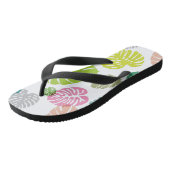 Tongs Multicolor Feuilles tropicaux (Incliné)