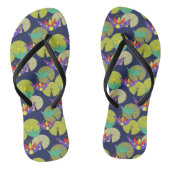 Tongs Nénuphars dans un étang sans couture motif (Semelle)