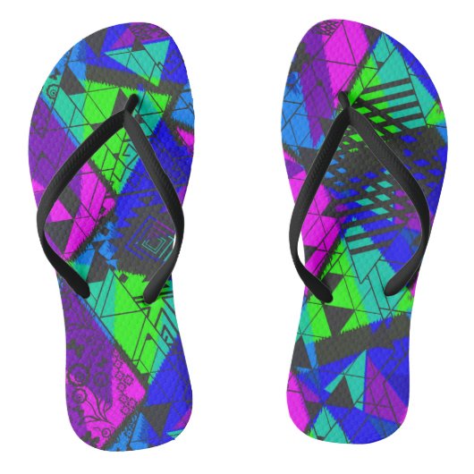 Tongs Neon abstrait. (Semelle)