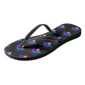Tongs Neon Firefly sur noir (Incliné)