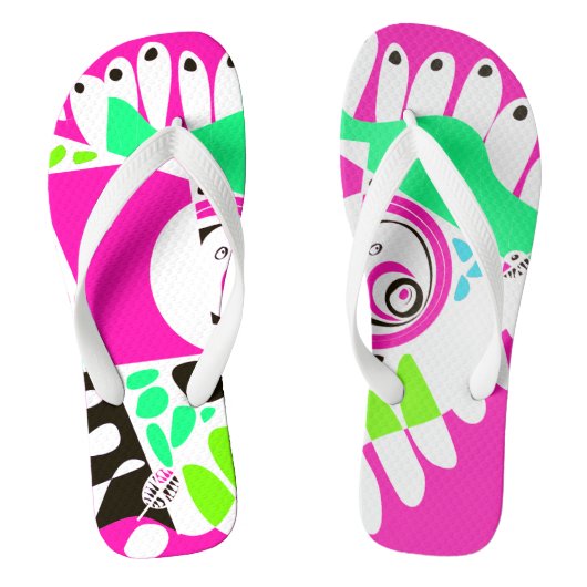 Tongs Nid d'oiseau - Fuchsia White (Semelle)
