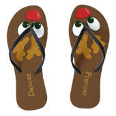 Tongs Noël des rennes personnalisées en juillet Femmes (Semelle)