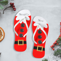 Noël en juillet Père Noël Suit Naughty ou Nice Red