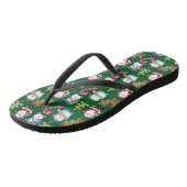 Tongs Noël en juillet Vert doux (Incliné)