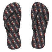 Tongs Noël festif Springer Spaniel Santa Claus (Semelle)