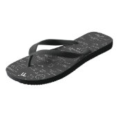 Tongs Noir blanc main écrite mathématiques Formule graph (Incliné)