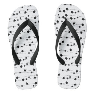Tongs Noir étoilé et blanc