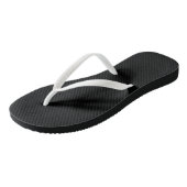 Tongs noirs avec sangles blanches (Incliné)