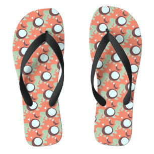 Tongs Noix de coco tropicales motif fruit