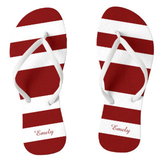 Tongs Nom moderne Red Stripes