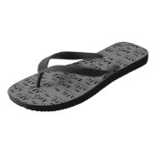 Tongs Nom Monogrammé Imprimé Partout Gris (Incliné)