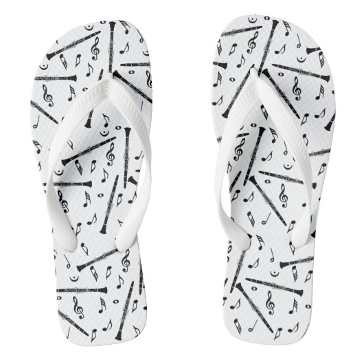 Tongs Notes de musique Black Clarinets (Semelle)