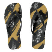 Tongs Notes musicales Black Gold Modern (Semelle)