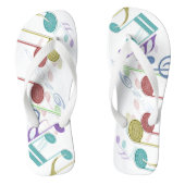 Tongs Notes musicales Multicolor linéaire (Semelle)